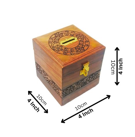 wooden money bank